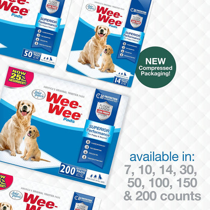 Wee-Wee Superior Performance Pee Pads for Dogs - Dog & Puppy Pads for Potty Training - Dog Housebreaking & Puppy Supplies - 22" X 23" (100 Count)